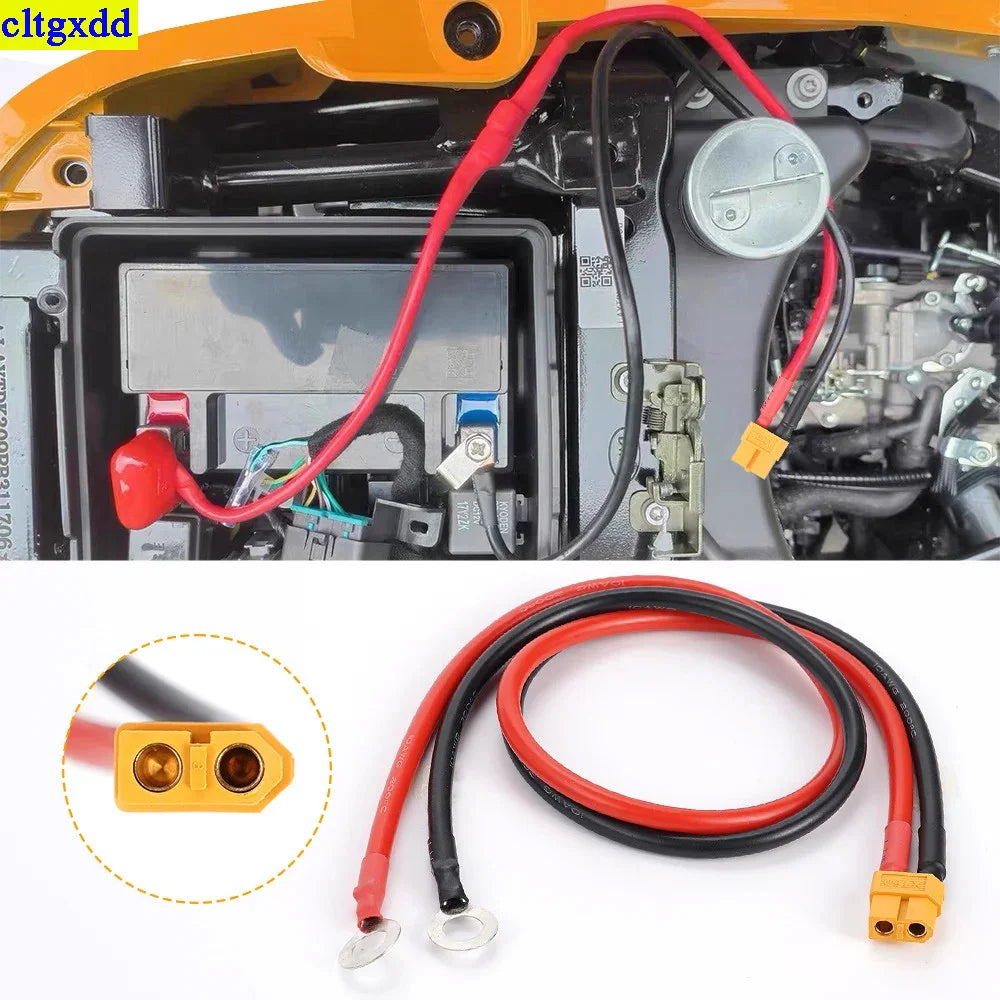 Cltgxdd 1 Piece XT60 Cable Connector Adapter O-Ring Hole 8mm Terminal Plug Connector Cable 12AWG Silicone Wire Charger Connector