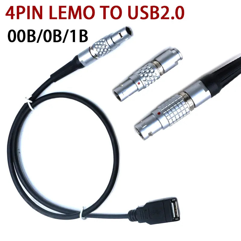 FGG 0B 1B 4Pin to USB 2.0 Male Female Cable Compatible With Lemo Plug-in Self-locking Aviation Plug EGG 00B Male Aviation Plug