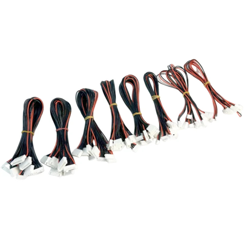 6pcs JST-XH 1S 2S 3S 4S 5S 6S 7S 8S 30cm 22AWG Lipo Balance Wire Extension Charged Cable Lead Cord for RC Lipo Battery Charger