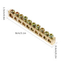 4Pcs Copper Ground Neutral Bars Distribution Wire Terminal Block Electrical Grounding Bars Insulated Screw Terminal Connector