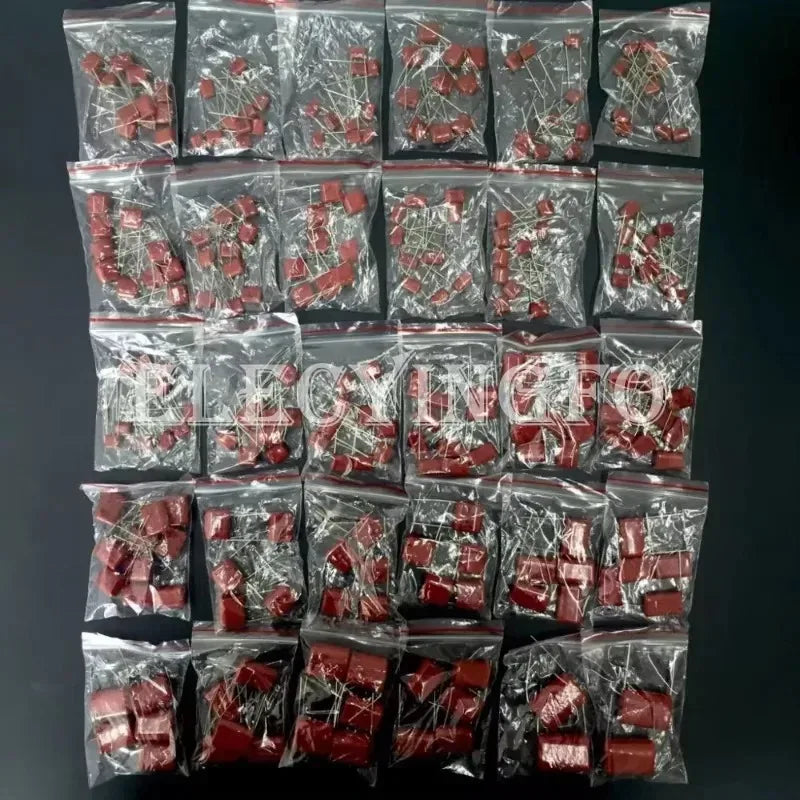 CBB Metal Film Capacitor Assortment Kit 250V 400V 630V 1000V 1600V Metallized Polypropylene Film Capacitors Kits