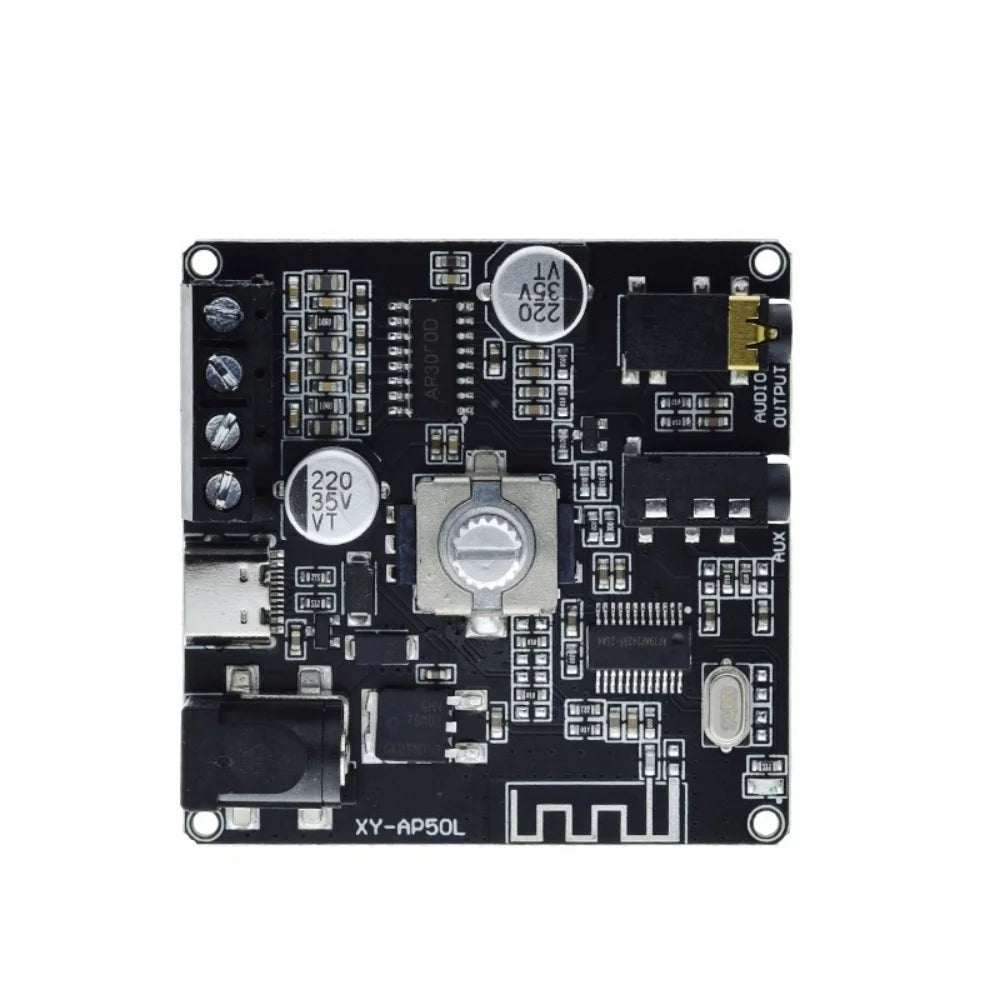 Mini Bluetooth 5.0 50W+50W Dual Channel Audio Power Digital Amplifier Board Stereo Amplifier 3.5MM AUX USB APP XY-AP50L