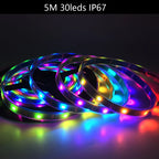 SK6812 4 in 1 RGBW Led Strip Light Similar WS2812B Individual Addressable RGBWW Led Lights 30 60 144Leds/m IP30 65 67 DC5V