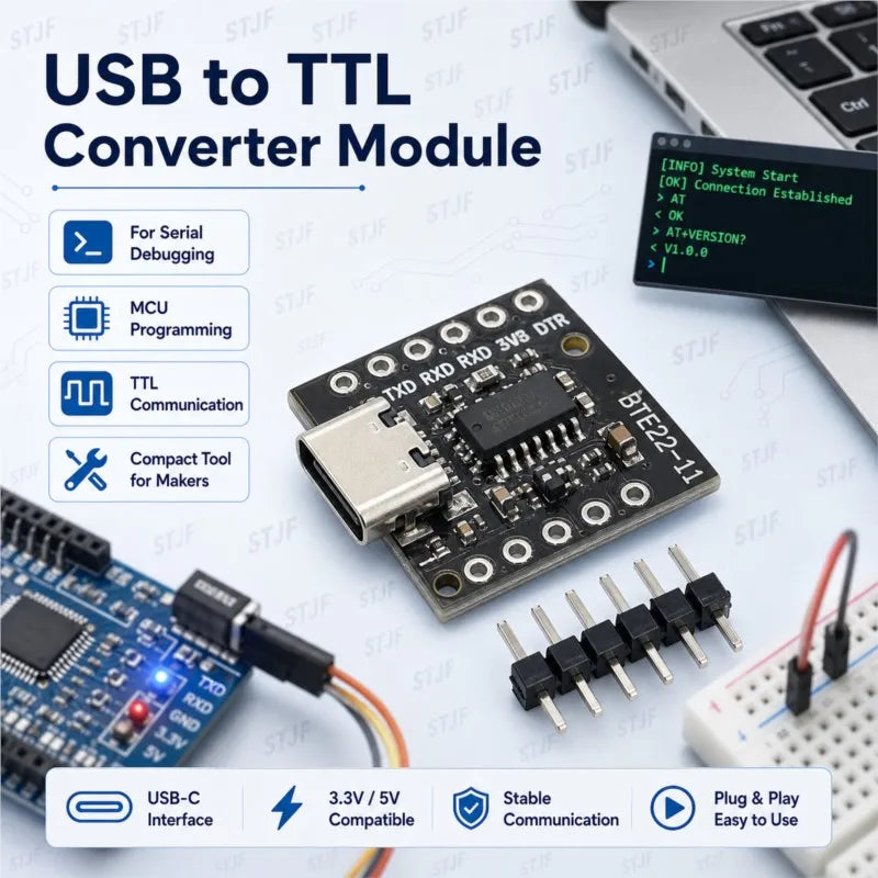 CH340N /CH9340C USB 2.0 To TTL Module Alternative CP2104 CP2102 PL-2303HX HT42B534 FT232RL CH340E Supprt linux/mac/windows OTG