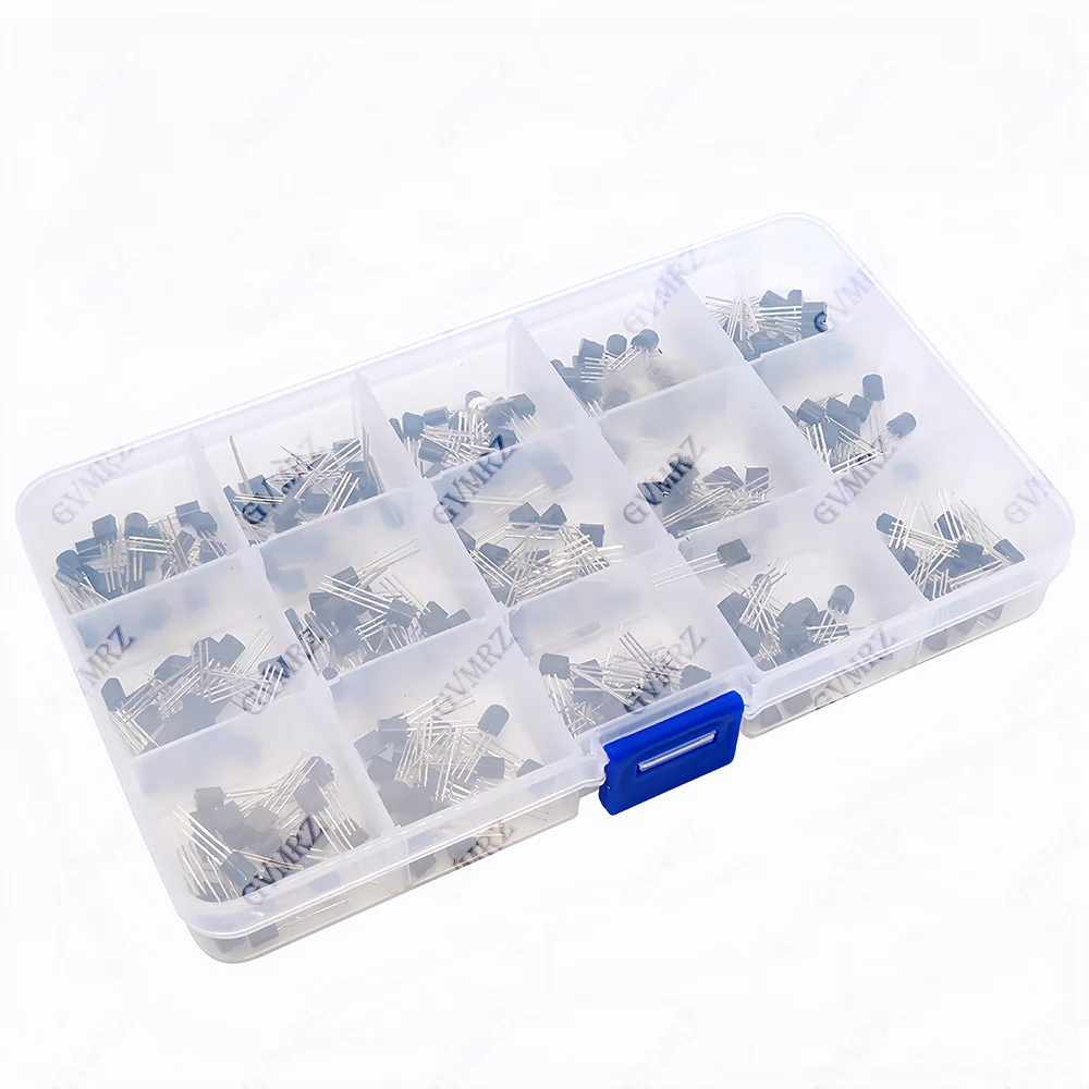 300PCS 15Values TO-92 Transistor Assorted Kit (2N2222/2N3904 etc.) for Arduino DIY Electronic Project S8050
