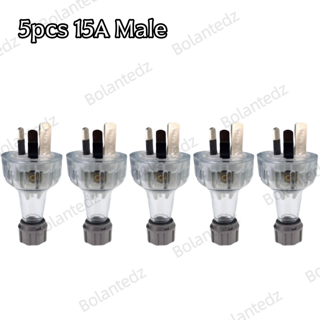 Bolantez 1pcs SAA Rewirable Plug Socket Australian Female Socket 3 Prong Electrical Socket Grounded Rewire Socket DIY Assembled