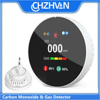 Combination Gas&Carbon Monoxide Detector 4-in-1 Natural Gas Leak&CO Alarm with Temperature&Humidity for Home security protection