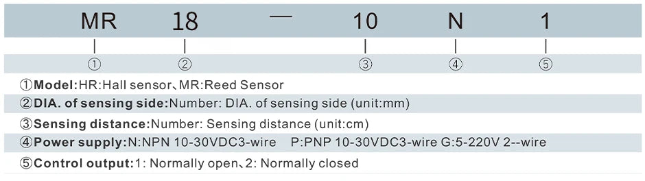 GTRIC Magnetic Reed Switch Proximity Sensor LG18A3 Premium M18 Cylinder Series 10-30 90-220V 10mm Sensing Distance NO NC