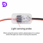 Light Sensor Switch Automatic Auto on Off Photocell Street Light Switch DC 3.7V 5V 12V 24V 5A Photo Control Photoswitch Sensor