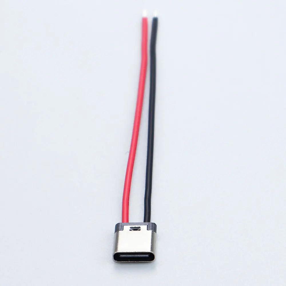 2/5/10pcs Type C 2 Pin Waterproof Female USB C Socket With Screw Hole Fast Charge Charging Interface USB Connector With Cable