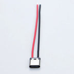 2/5/10pcs Type C 2 Pin Waterproof Female USB C Socket With Screw Hole Fast Charge Charging Interface USB Connector With Cable