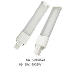 2PC G23 LED Bulb Bar Tube 2Pin 3W 4W 5W CFL PL-S 7W-13W Replacement 110V/220V 3000K/4000K/6000K White G23 Plug Saving Light Lamp