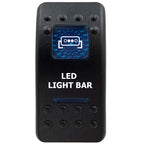 12V Marine Grade Rocker Switch SPST/ON OFF, DPDT/(ON) OFF (ON) Blue Led Light Bar for Carling ARB NARVA Replace Waterproof IP66
