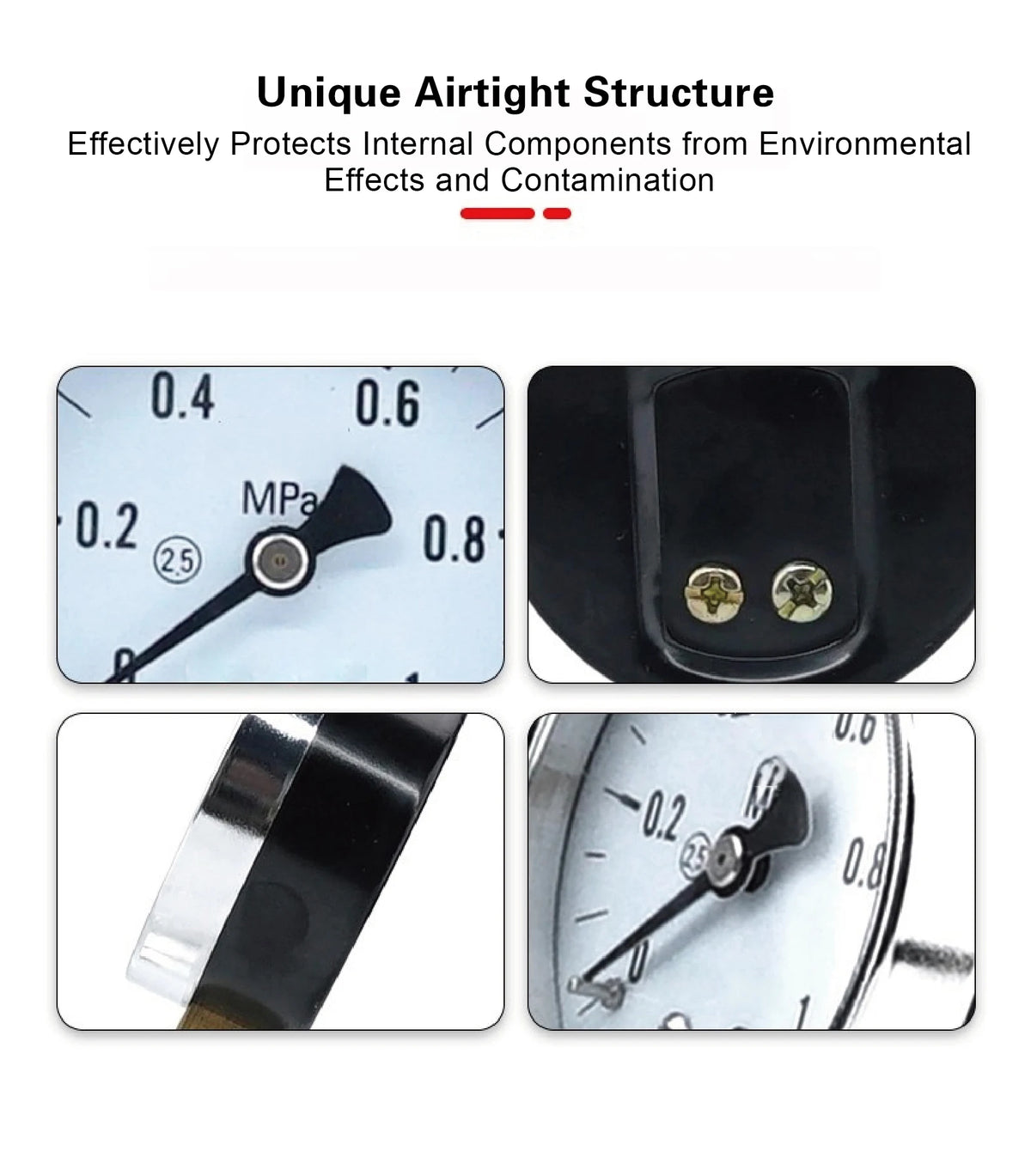 Y-60 Pressure Gauge Manometer Mechanical Dial Analog Bourdon Tube Industrial Hydraulic Water Pressure Meter