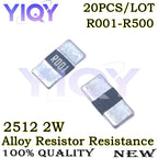 20PCS 2512 1% 2W SMD Alloy Resistor Resistance R001 R002 R005 R008 R010 R040 R050 R060 R070 R100 R120 R150 R200 R250 R300 R500