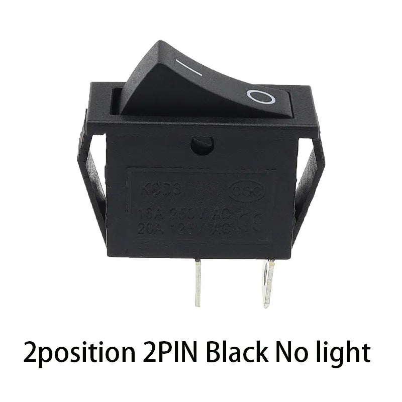 1PCS KCD3 Rocker Switch ON-OFF ON-OFF-ON 2 Position 3Pins Electrical equipment With Light Power Switch 16A 250V / 20A 125V AC