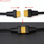ChengHaoRan 1PC 1.5 M² 30CM Ultra-soft XT60 Plug Male Female Connector to DC 5.5*2.5/5.5*2.1mm M/F Power Cable