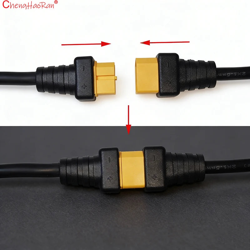 ChengHaoRan 1PC 1.5 M² 30CM Ultra-soft XT60 Plug Male Female Connector to DC 5.5*2.5/5.5*2.1mm M/F Power Cable