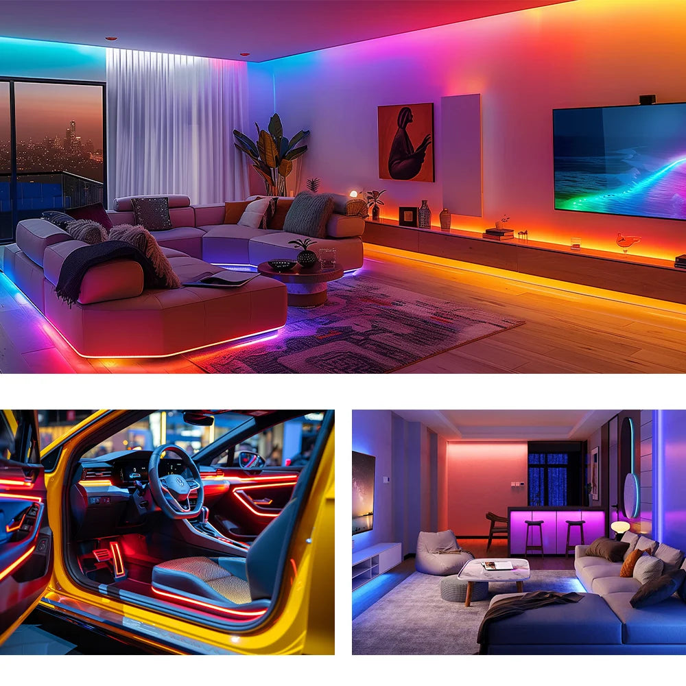 WS2812B Smart Led Strip WS2812 30/60/144Pixels/m RGB Individually Addressable Light USB Bluetooth Music Controller Kit DC5V