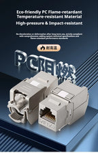 5/10pcs Xicom Zinc Alloy CAT6A/CAT7 FTP Shielded RJ45 Keystone Jack Tool-Free 10GBase-T Network Module for Data Center/Office