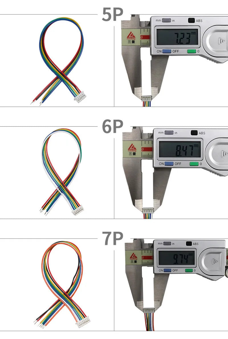 10PCS 1.0 1.25 1.5 2.0 2.54 SH/JST/ZH/PH/XH 1.0MM 1.25MM 1.5MM 2.0MM  2.54MM 2PIN/3/4/5/6/7/10P Female Plug Connector With Wire