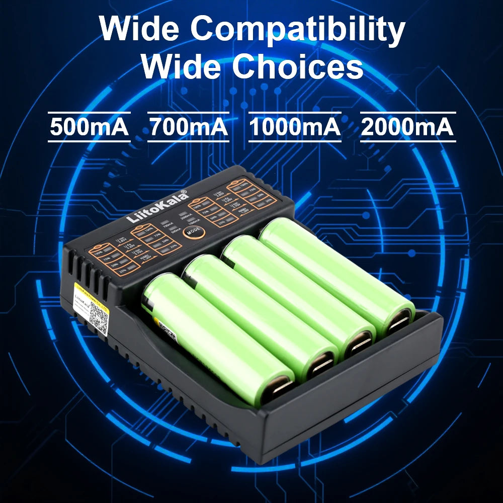 Liitokala Lii-402 Battery Charger for 18650 26650 16340 25500 14500 1.2V 3.7V 3.2V 3.85V AA/AAA NiMH Battery