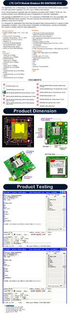 VoltSSIM7600E-H LTE Cat4 Module Breakout Board Low Cost SIM7600E Core Board LTE-FDD B1 B3 B7 B8 B20