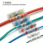 10 - 500pcs Solder Seal Wire Connectors 3:1 Heat Shrink Butt Crimp Terminals Waterproof Electrical Cable Splice Connector