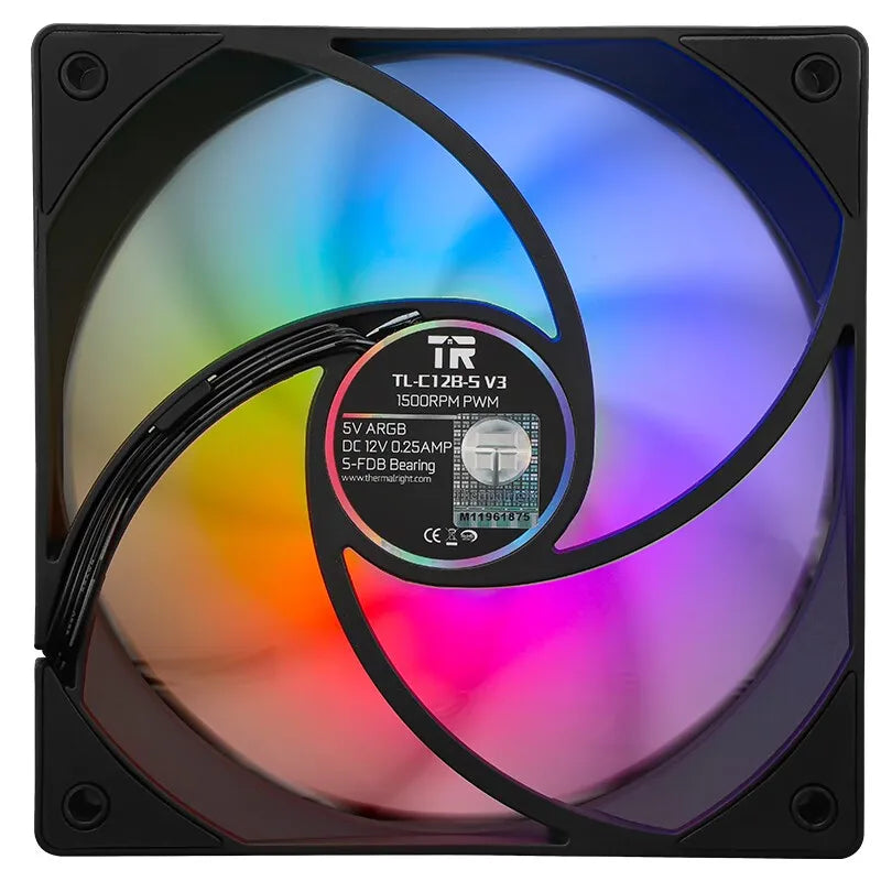 Thermalright TL-C12C 3 in 1 120mm Cooling Fan 5V ARGB gamer Adjust Speed Cooler argb Adjustable computer Case Fan ventilador