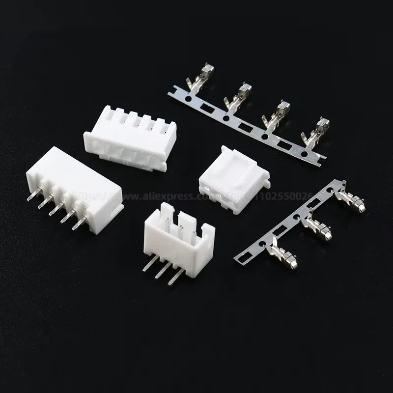 100PCS XH2.54 2p 3p 4p 5p 6p 7p 8p 9 10 11 12 Pin 2.54mm Pitch Terminal Kit / Housing / Pin Header JST Connector Wire Connectors