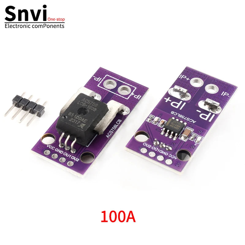 ACS758 LCB Hall Current Sensor Module 50A 100A 150A 200A Linear Analog AC DC Current Detection 3.3V-5V ACS758LCB for Arduino