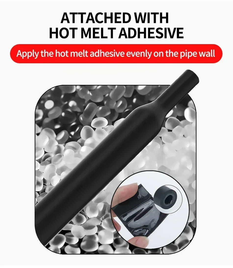 4:1 Heat Shrink Tube With Glue Thermoretractile Heat Shrinkable Tubing Dual Wall Heat Shrink Tubing 4 6 8 12 16 20 24 32mm