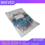 30values Each 5/10PCS 1~750 1K~820K Ohm 150PCS 300PCS 1/2W 1W 2W 3W Resistance 1% Metal Film Resistor Assortment Kit Set