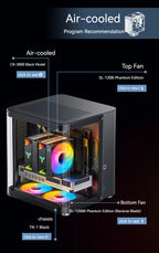 JONSBO SL-120 ARGB Fan 120mm Cooler for PC Case Fan 5V 3PIN/4PIN PWM CPU Cooler PC Fan RGB Front Reverse Case Fan
