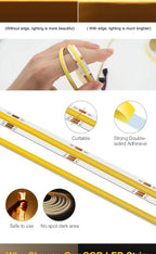1-10M CCT 2700K-6500K Dimmable LED Strip 5mm 10mm COB LED Strip Light CCT Strip Tuya WiFi Controller Linear LED Tape With Dimmer