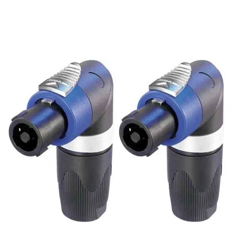 2/4/8Pcs 4Pins L-Shaped XLR Plug 90 Degree Plug Ohm Connector for Audio Speaker Speakon Led Powercon Adapter Amplifier