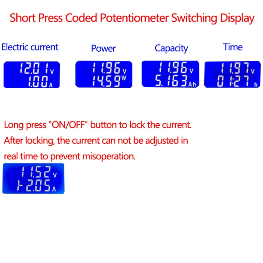 1PCS KZ35 Constant Current Electronic Load USB Type C QC2.0/3.0 AFC FCP Triggers Battery Testser Discharge Capacity Meter