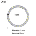 1Pcs USB Plug DC5V LED Light Source SMD5730 LED Light Beads Ring Chip with Black 1.5M Switch Cable 5W 10W 12W White /Warm Light.