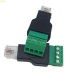 U1JB RJ11 to Screw Terminal Adapter 4P 4C Male to 4 Pin Screw Terminal Connector