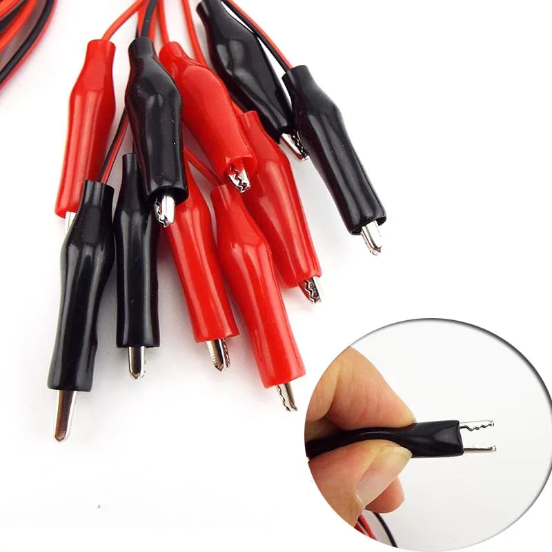 USB Alligator Clips Crocodile Wire Male Female to USB Tester Detector DC Voltage Ammeter Capacity Power Meter Monitor M20