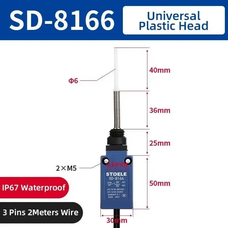 IP67 Waterproof Limit Switch Fecal Scraper Machine Sealing Micro Action SD-8108 Roller 8107 Outdoor ME-8104 Breeding