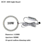 1pcs DC5V Dimmable SMD5730/2835 Led Ring White Color Lamp Bead 10W 12W LED Light Board White Warm Light with 2M cable