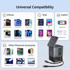 GaN 6 in 1 105W Magnetic Wireless Charger Stand 15W Fast Wireless Charging Desktop Dock Station For iPhone16 15 14 13 Airpod