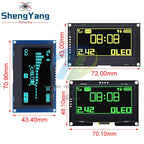 2.42 inch 2.42" OLED Display Module 128x64 LCD HD Screen Module SSD1309 7 Pin SPI/IIC I2C Serial Interface for Arduino UNO R3