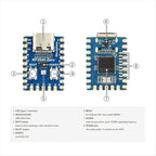 *ABDH RP2040-Zero Microcontroller Development Board for Raspberry Pi RP2040 Dual-Core Cortex M0+ Processor 2MB Flash 10Pcs