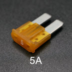 35/70/105pcs Mini M2 Car Fuse Long Foot Insert 5A 7.5A 10A 15A 20A 25A 30A with Puller Tool for Car Boat Truck SUV Automotive