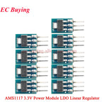 100Pcs/1pc AMS1117 3.3V 5V Power Supply Module AMS1117-3.3 AMS1117-5.0 LDO Linear Voltage Regulator Board 800mA PCB