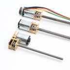 N20 DC Encoder Motor 3V/6V/12V with M3 M4 Screw Thread 55mm Long Shaft 7PPR 15-1000RPM for DIY Car Model Magnetic Encoder Motor