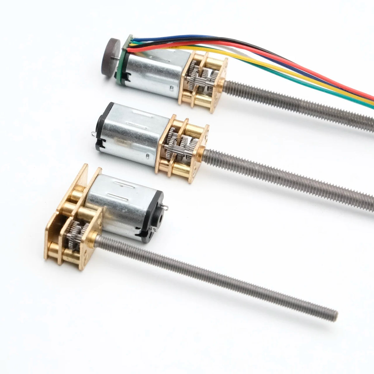 N20 DC Encoder Motor 3V/6V/12V with M3 M4 Screw Thread 55mm Long Shaft 7PPR 15-1000RPM for DIY Car Model Magnetic Encoder Motor