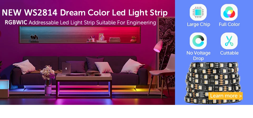 5V SK6812 RGBW Led Strip Light 4 in 1 Similar WS2812B 1m 4m 5m 30 60 144 LEDs Individual Addressable RGBWW Led Lights IP30 65 67